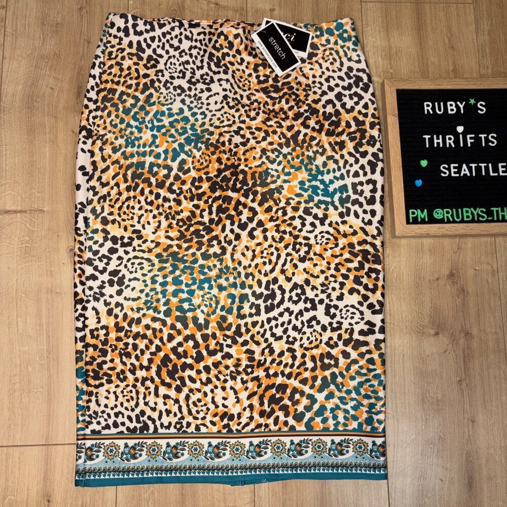 NWT Leopard Print Skirt - Stretchy & Comfy